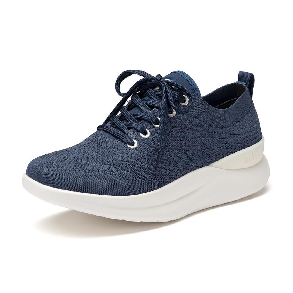 MOSHN LEAP BLUE INDIGO WOMEN'S SHOES 7 WIDE US